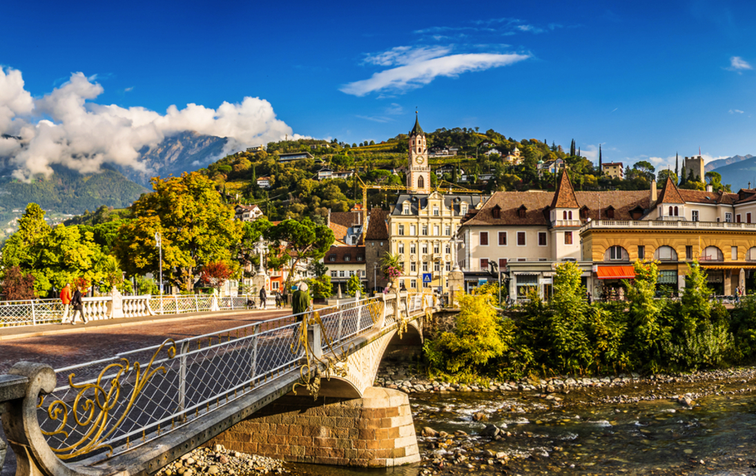 historische Altstadt von Meran in Italien