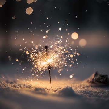 Wunderkerzen im Schnee - © Nicola - stock.adobe.com