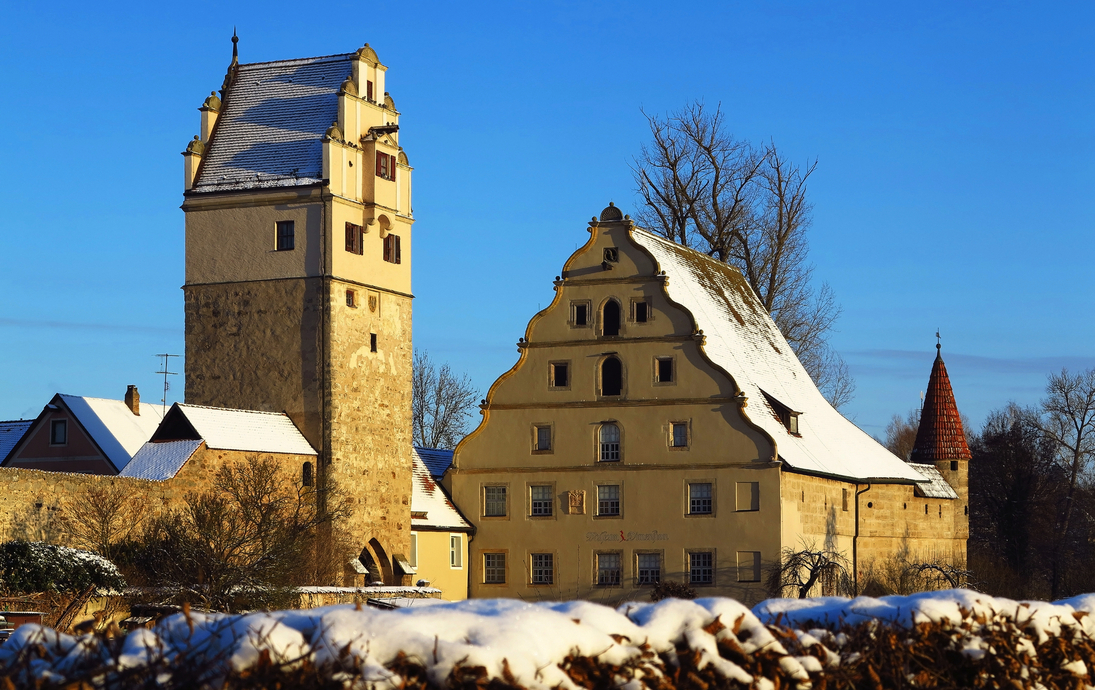 Dinkelsbühl, Nördlinger Tor, Stadtmühle, Deutschland