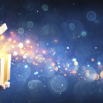 Weihnachtsmann bringt Geschenke