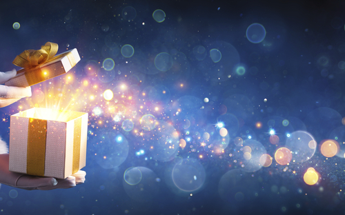Weihnachtsmann bringt Geschenke