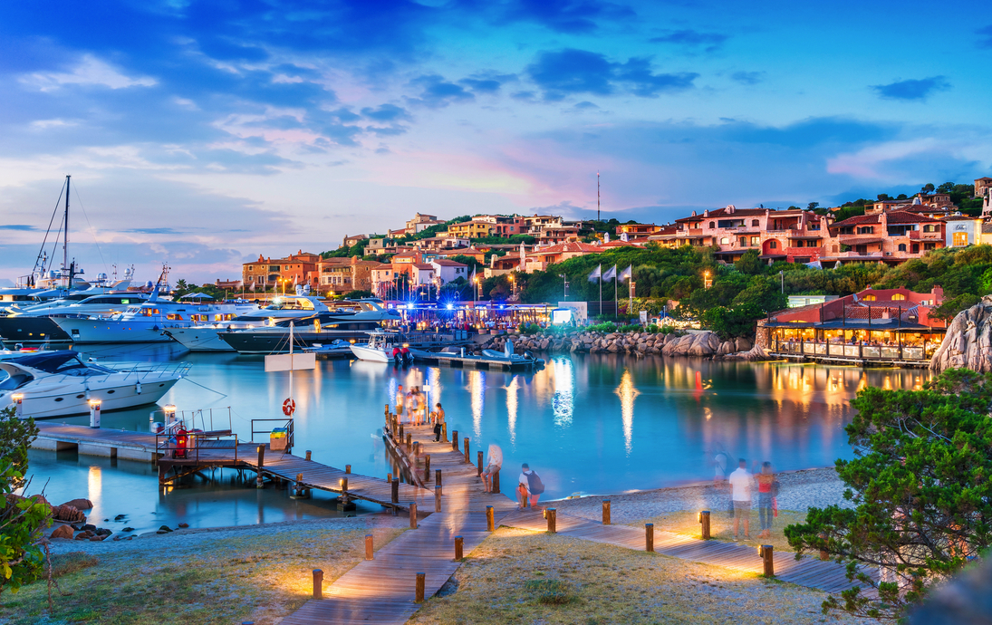 Blick auf Hafen und Dorf Porto Cervo