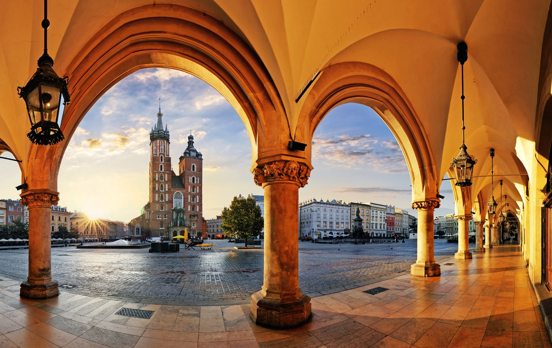 Krakau bei Sonnenaufgang