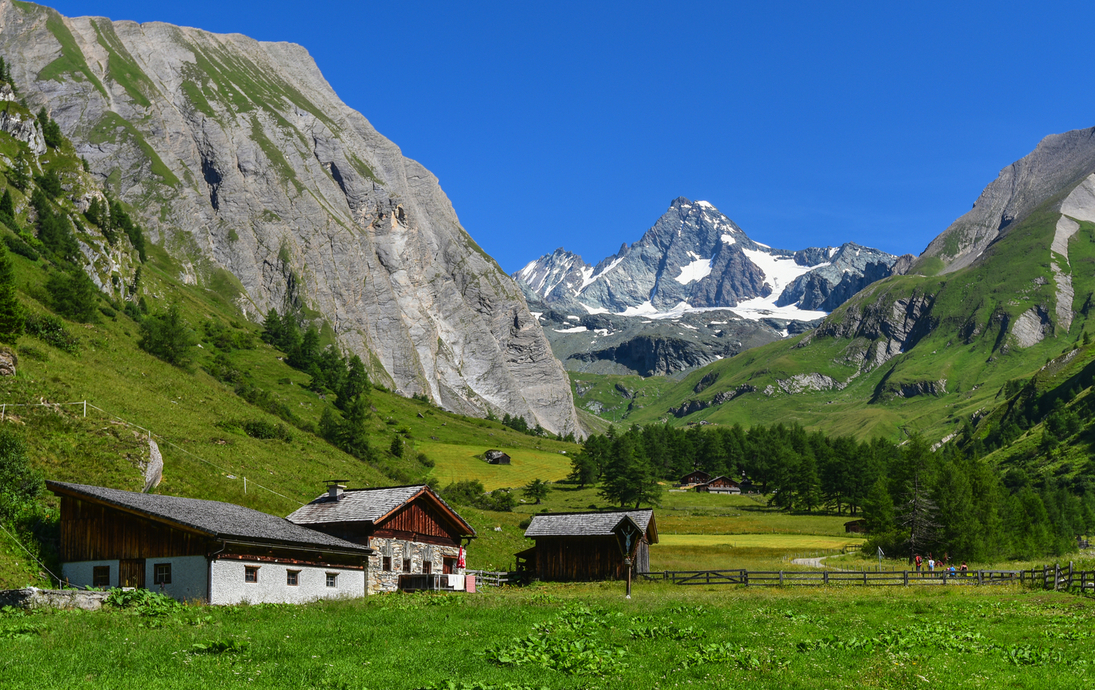 Blick vom Lucknerhaus auf den Großglockner
