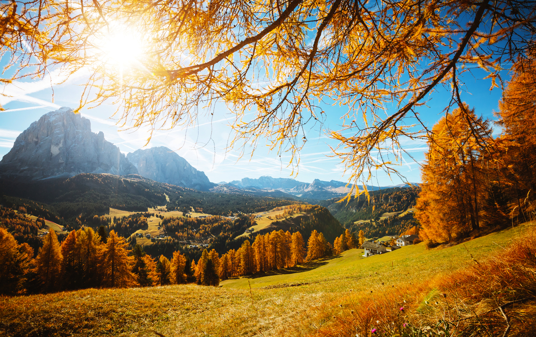 Herbstlandschaft in Gröden