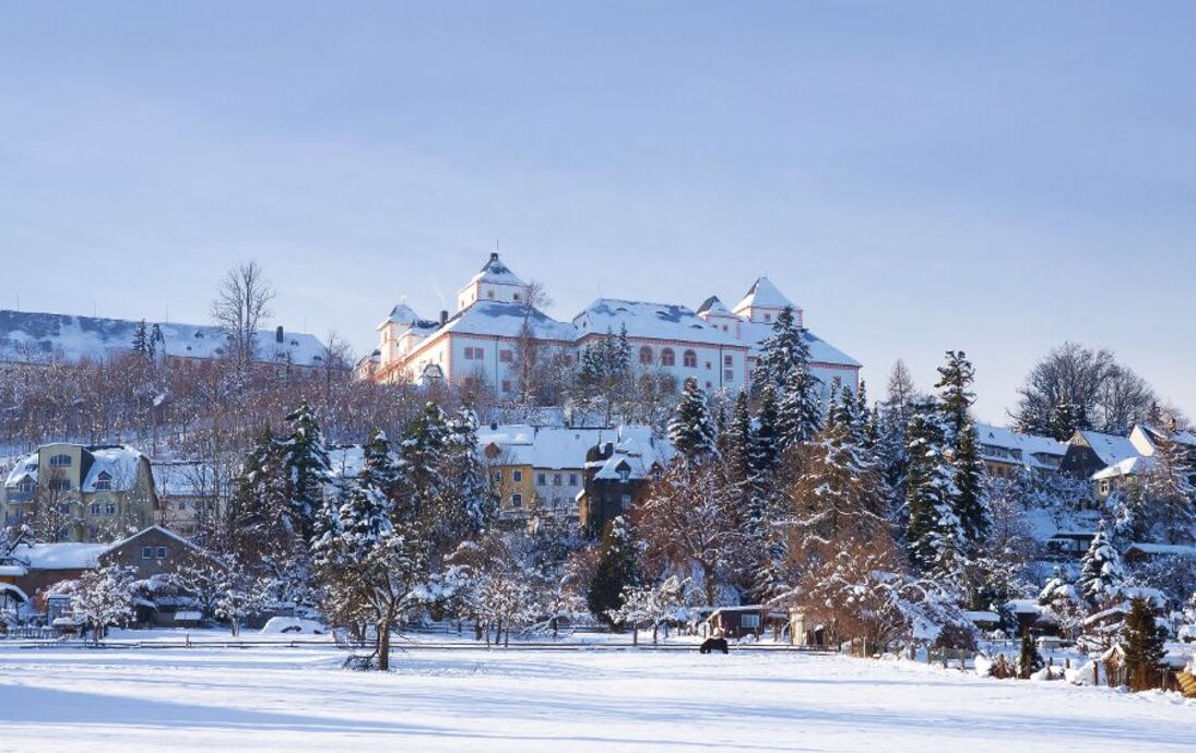 Schloss Augustusburg nahe Chemnitz im Winter