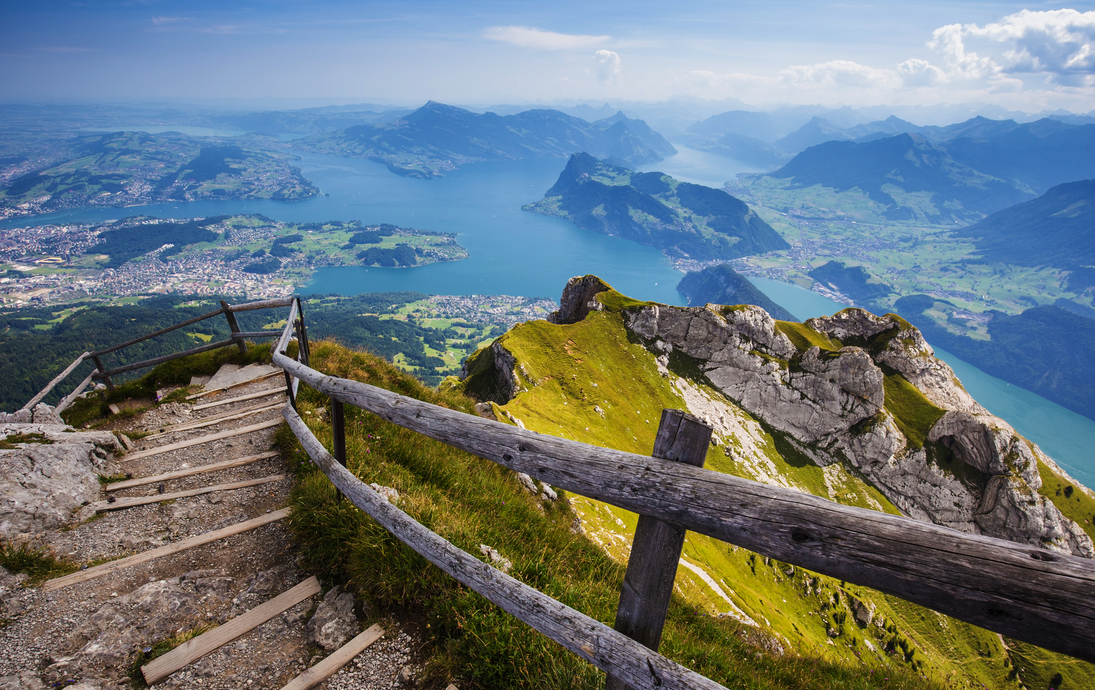 Aussicht auf den Vierwaldstattersee in der Zentralschweiz