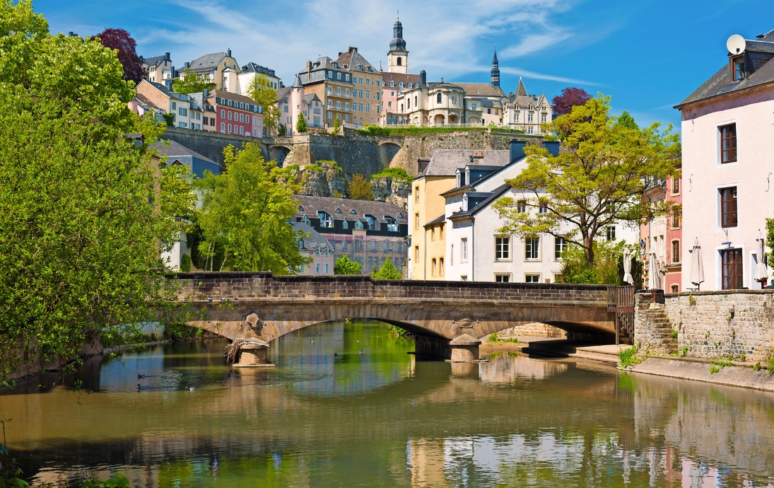 Luxemburg-Stadt an einem Sommertag
