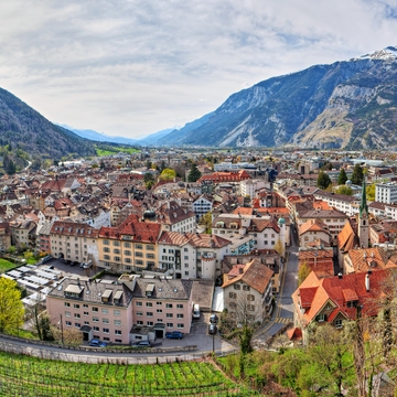 Panorama des historischen Stadtzentrum in Chur, Schweiz - © mlehmann78 - Fotolia