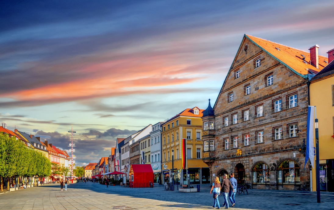 Marktstraße in Bayreuth, Deutschland