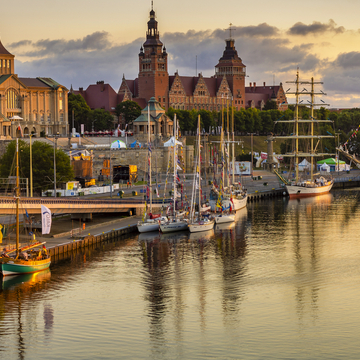 Hakenterrasse und Nationalmuseum in Stettin, Polen